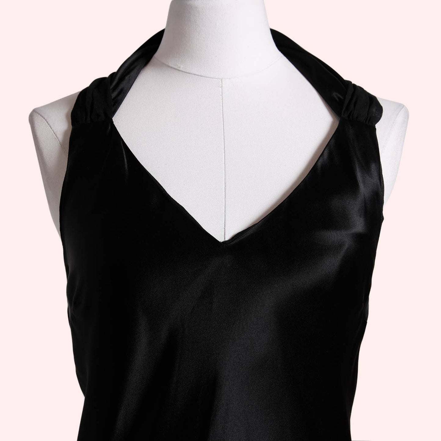 M BY MADONNA Black Silk Halter Top