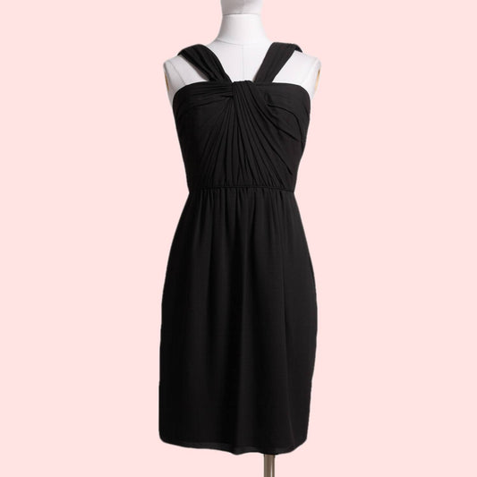 SHOSHANNA Black Dress with Pleated Details