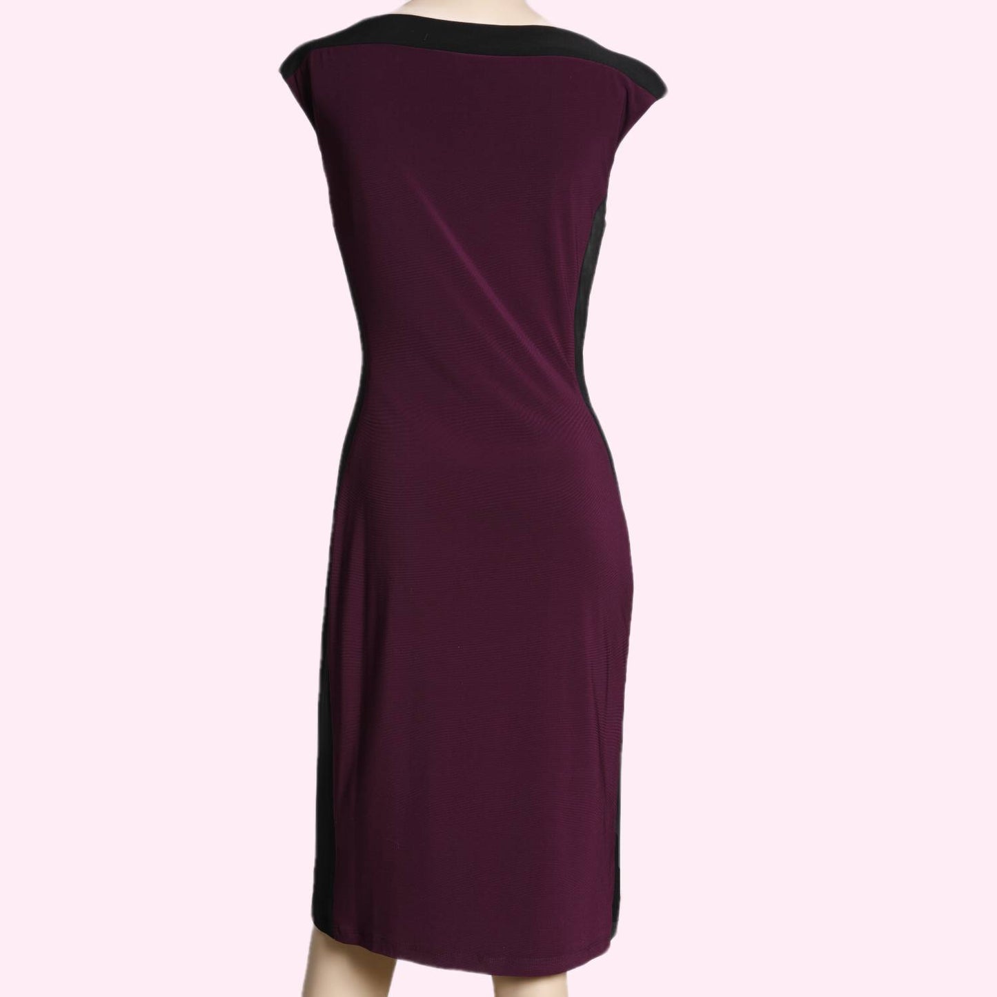 RALPH LAUREN Purple and Black Short Sleeve Dress