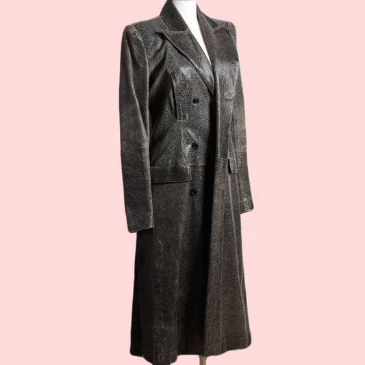 ALEXANDER MCQUEEN Vintage 1999 Long Leather Jacket
