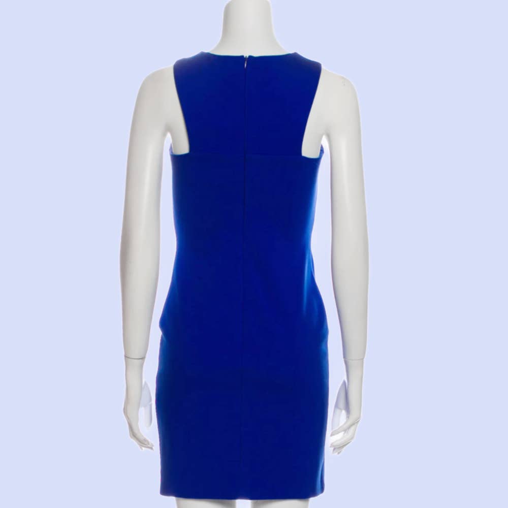 AMANDA UPRICHARD Cobalt Blue Cutout Front Sleeveless Mini Dress