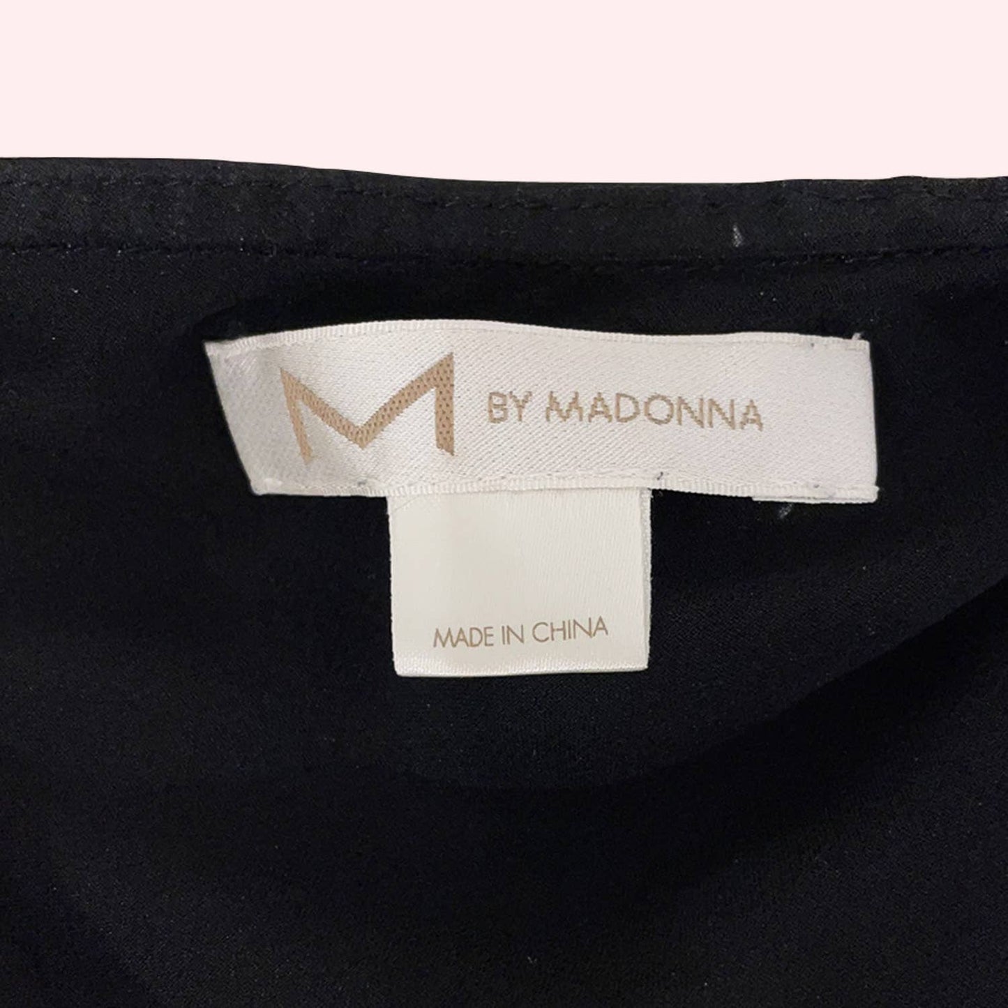 M BY MADONNA Black Silk Halter Top