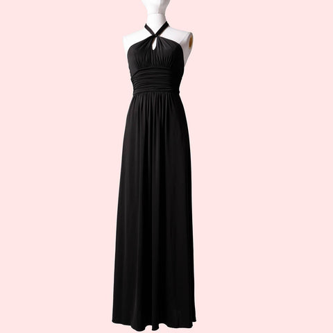 BCBGMAXAZRIA Black Halter Maxi Dress – The Untitled Boutique