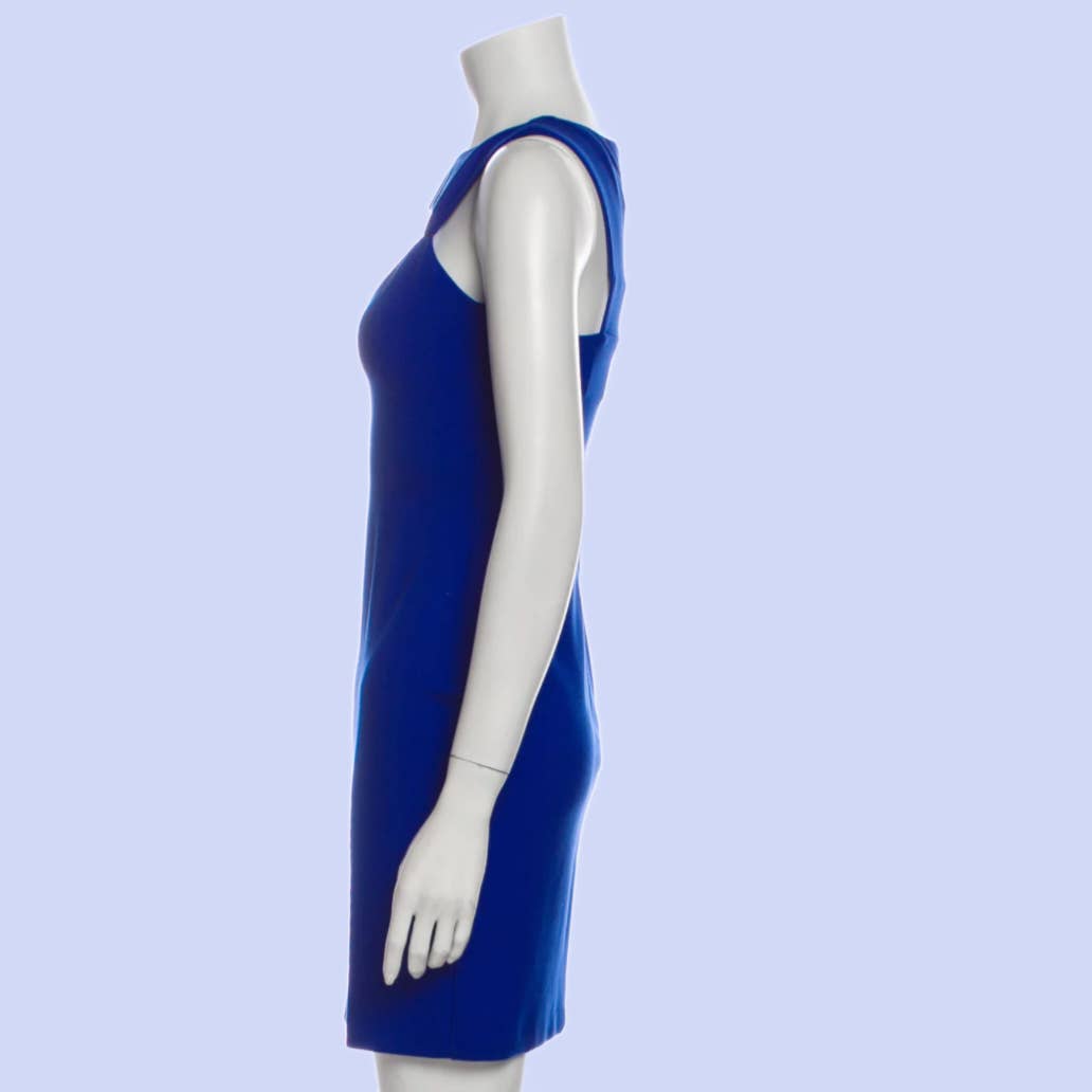 AMANDA UPRICHARD Cobalt Blue Cutout Front Sleeveless Mini Dress