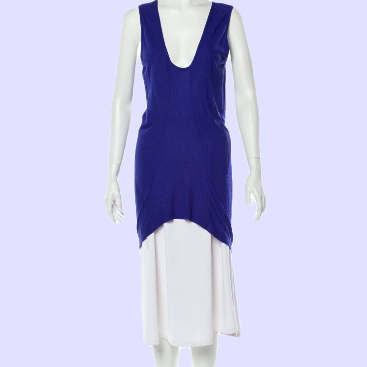 ZERO + MARIA CORNEJO Two Piece Cobalt Blue Mini Dress and Cardigan Set